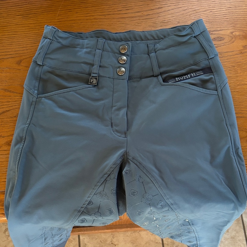 Romfh Isabella Silicone Full-Seat Blue Riding Breeches 26R